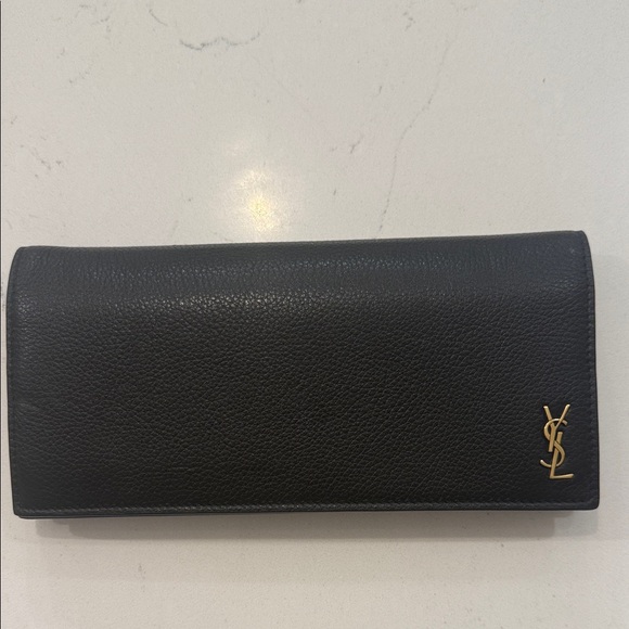 Saint Laurent Black Leather Card Holder - Picture 1 of 5